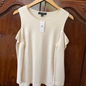 ANNE TAYLOR COLD SHOULDER BLOUSE